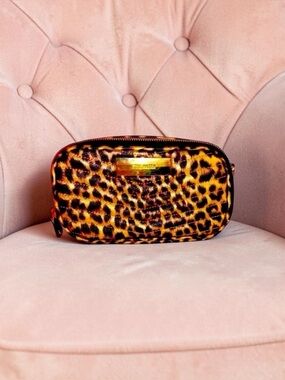 STEVE MADDEN Cheetah Print Crossbody Bag Adjustable & Removable Strap Tan Black